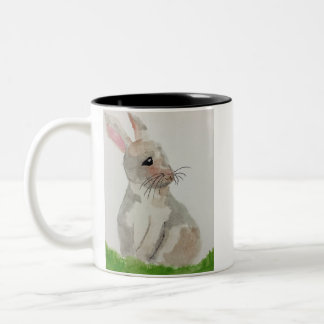 Taza Bicolor Mugre de conejo acuarela