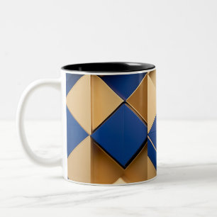 Taza Bicolor Mugre de diseño de cobalto