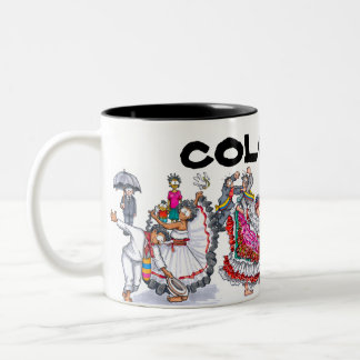 Taza Bicolor Mugre de diversidad colombiana
