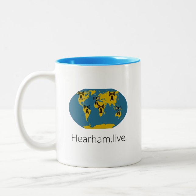 Taza Bicolor Mugre de fans de Hearham. (Izquierda)