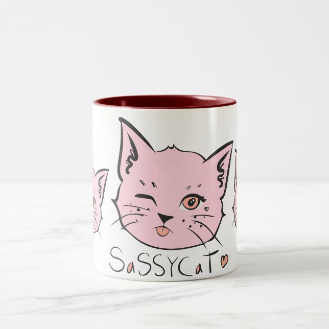 Taza Bicolor Mugre de gato suave (Centro)