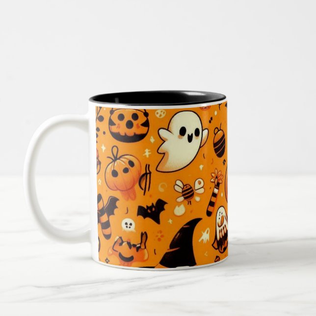 Taza Bicolor mugre de halloween (Izquierda)