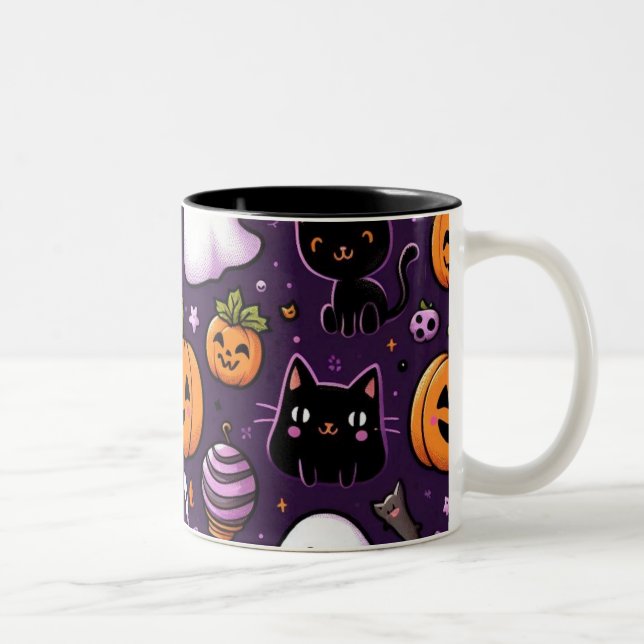 Taza Bicolor mugre de halloween (Derecha)