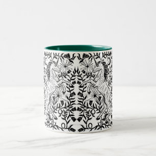 Taza Bicolor Mugre de impresión de bloques de mineral de unicor