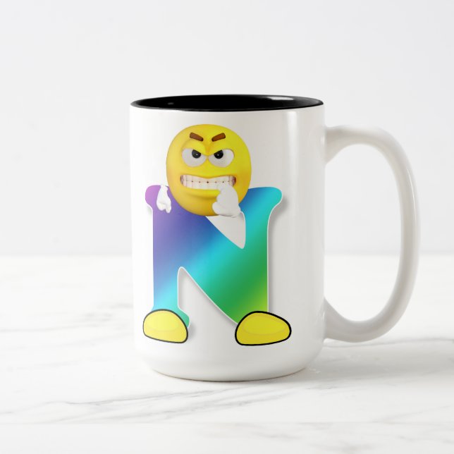Taza Bicolor Mugre de letra (Derecha)