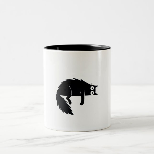 Taza Bicolor Mugre de los amantes del gato (Centro)
