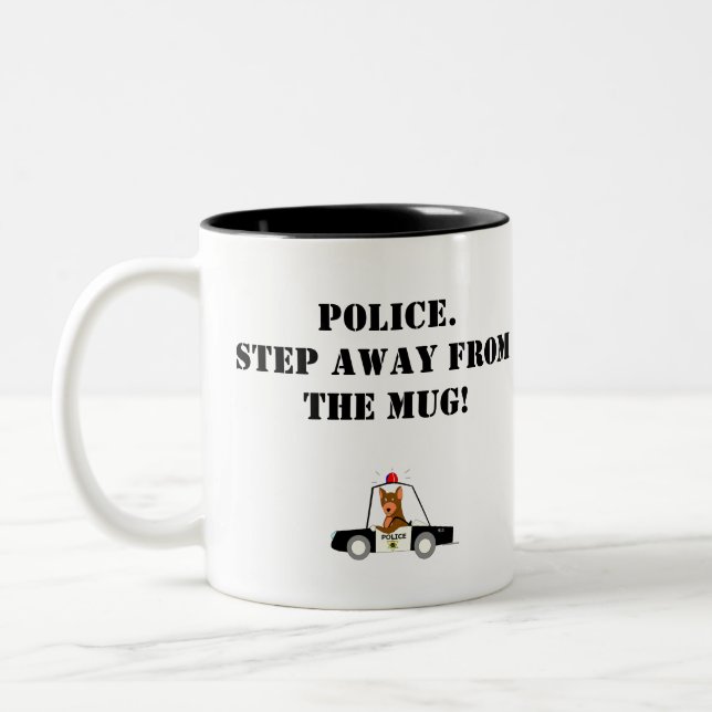 Taza Bicolor Mugre de oficiales de policía (Izquierda)