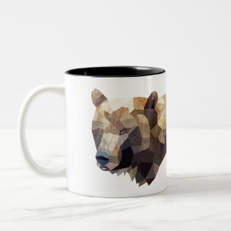 Taza Bicolor Mugre de oso geométrico