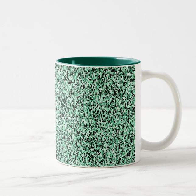Taza Bicolor Mugre de patrón de micro camo verde (Derecha)