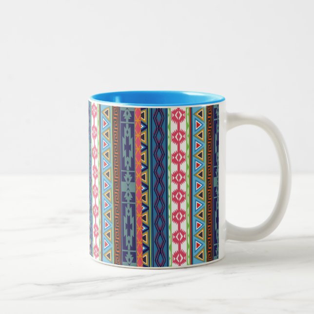 Taza Bicolor Mugre de patrón tribal (Derecha)
