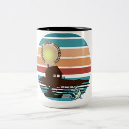 Taza Bicolor Mugre de pesca de fin de semana