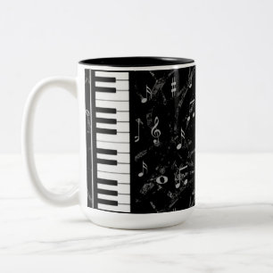 Taza Bicolor Mugre de piano blanco para negros 2