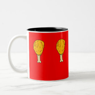 Taza Bicolor mugre de pierna de pollo