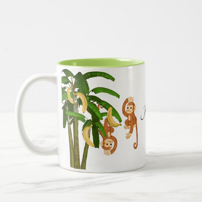 Taza Bicolor Mugre de plátanos de mono verde (Izquierda)