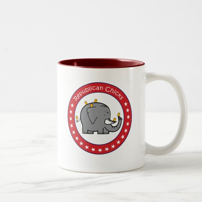 Taza Bicolor mugre de pollitos republicano (Derecha)