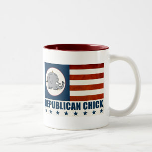 Taza Bicolor mugre de pollo republicano