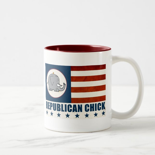 Taza Bicolor mugre de pollo republicano (Derecha)