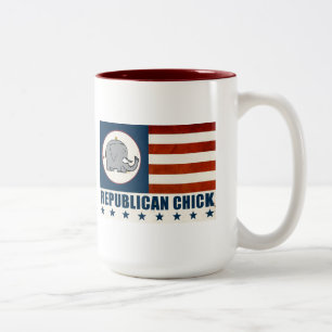 Taza Bicolor mugre de pollo republicano