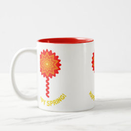 Taza Bicolor Mugre de primavera feliz