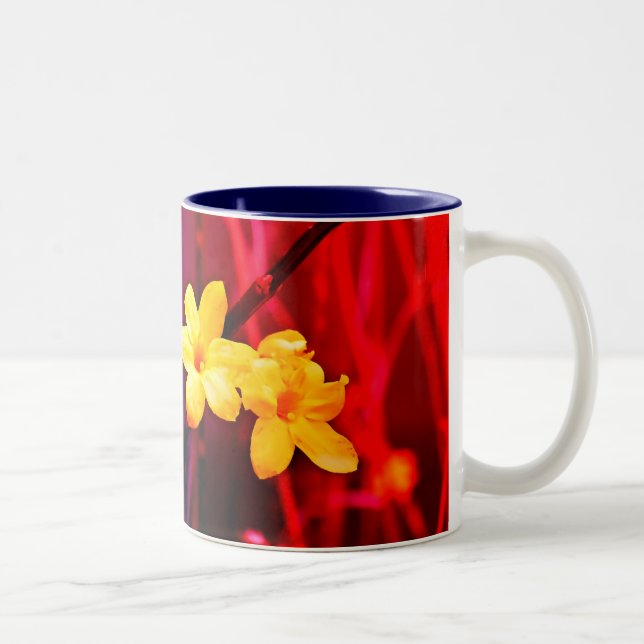Taza Bicolor Mugre de primavera feliz (Derecha)