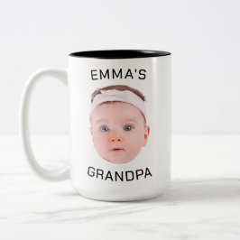 Taza Bicolor Mugre de regalo del abuelo, cara del bebé Personal