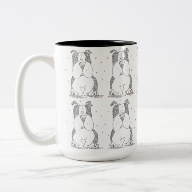 Taza Bicolor Mugre de varios Bulldoges (Izquierda)