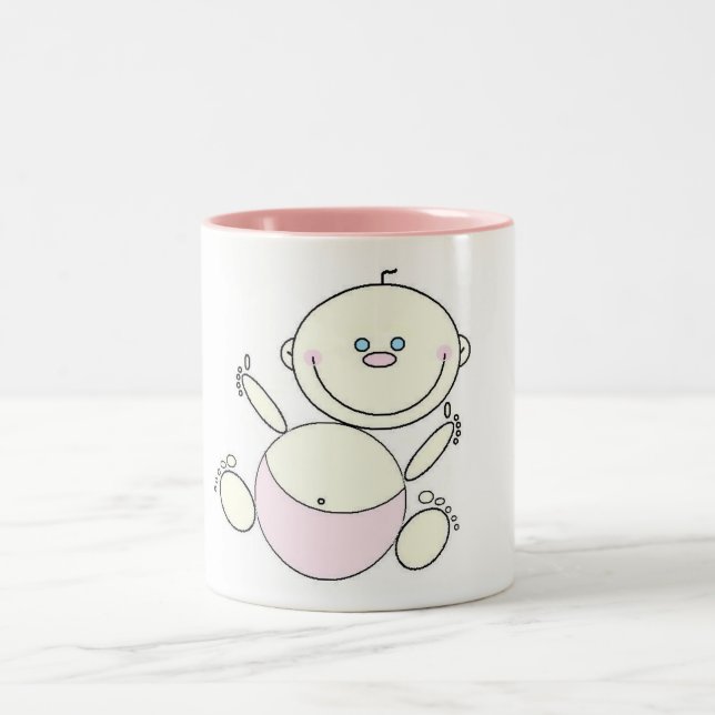 Taza Bicolor Mugre del bebé feliz (Centro)