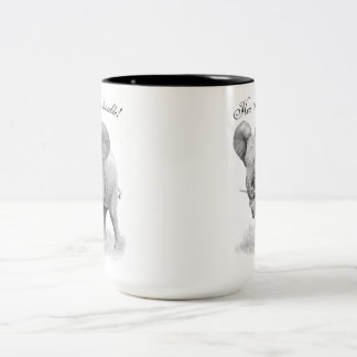 Taza Bicolor Mugre elefante
