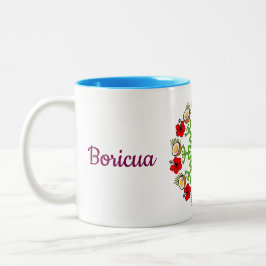 Taza Bicolor Mugre flamboya de Boricua