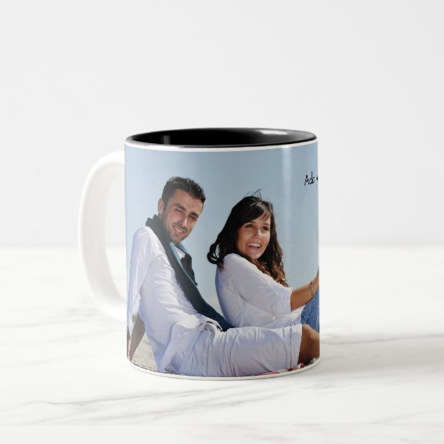 Taza Bicolor Mugre fotográfica personalizada (Anverso izquierdo)