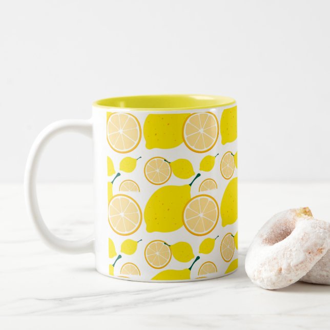 Taza Bicolor Mugre limón amarillo (Con donut)