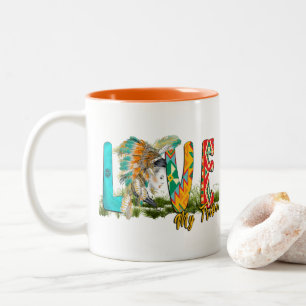 Taza Bicolor Mugre nativo americano de la tribu