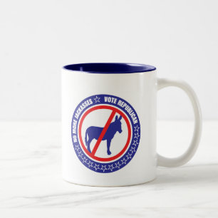 Taza Bicolor mugre republicana por votar