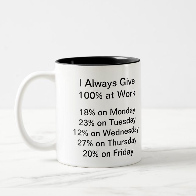 Taza Bicolor Mugre Workaholic (Izquierda)