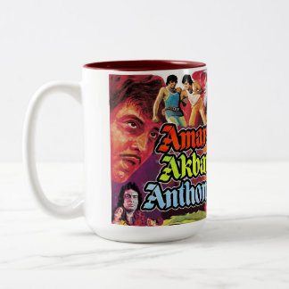 Taza Bicolor Mugs clásicos de Bollywood — Amar Akbar Anthony