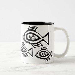 Taza Bicolor Mugs de arte primitivo