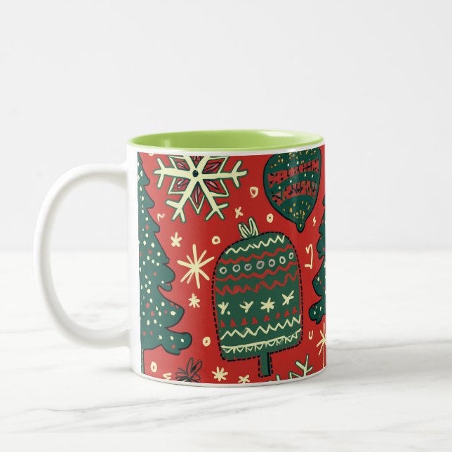 Taza Bicolor Mugs de navidades (Editar) (Izquierda)