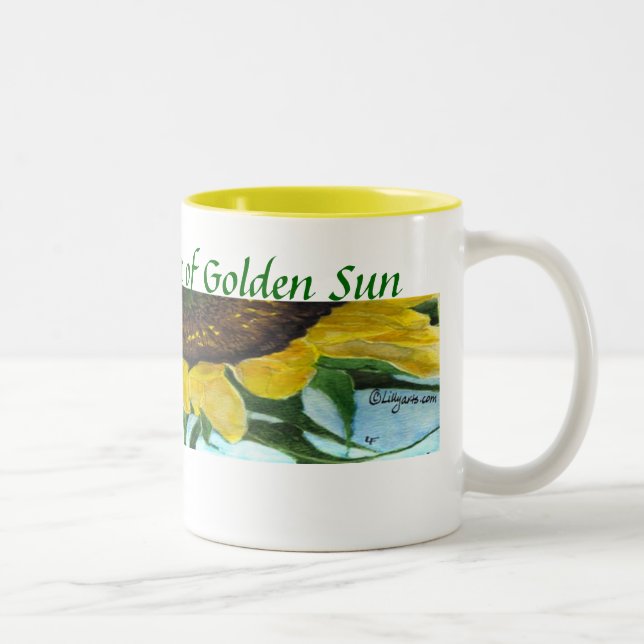 Taza Bicolor Mugs de pintura de girasol - Bebe Sunshine (Derecha)