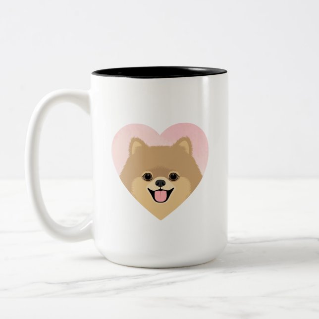 Taza Bicolor Mugs de Pomerania (Izquierda)
