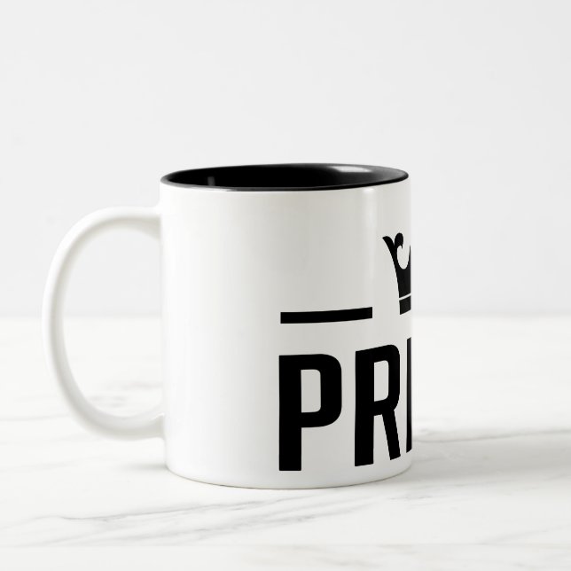 Taza Bicolor Mugs de príncipe y princesa (Izquierda)