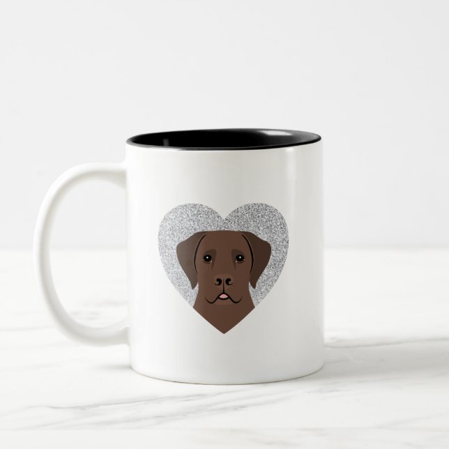 Taza Bicolor Mugs de recuperación de Labrador (Izquierda)