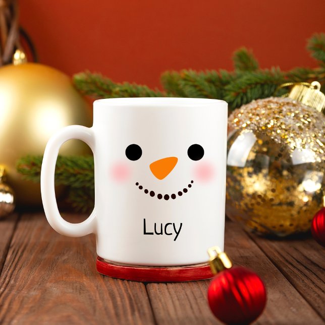 Taza Bicolor Mugs de Snowman personalizados, música de Navidade (Subido por el creador)