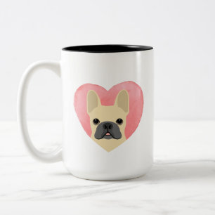 Taza Bicolor Mugs del Bulldog francés