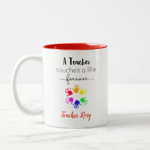 Taza Bicolor Mugs del profesor - Toca una vida para siempre per
