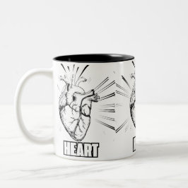 TAZA BICOLOR MUGS HEART DESIGNE
