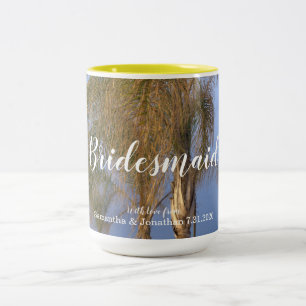 Taza Bicolor Mugs personalizados de palmeras de novias