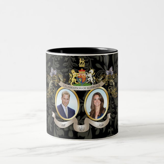 Taza Bicolor Mugs Will+Kate boda Memorbilis (Centro)