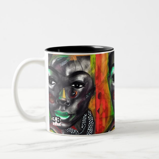 Taza Bicolor Mujer africana (Izquierda)