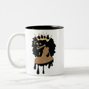 Taza Bicolor Mujer afroamericana reina negra