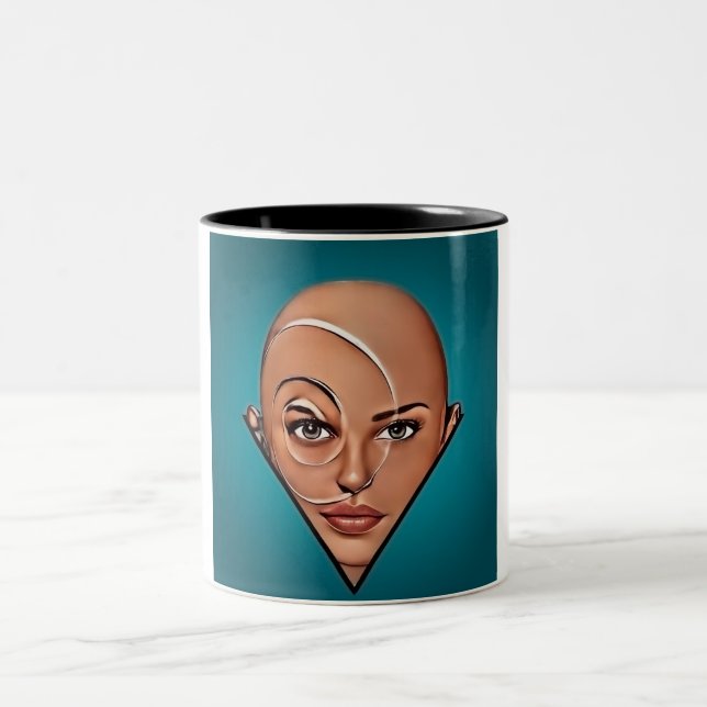 Taza Bicolor Mujer calva. Arte moderno (Centro)